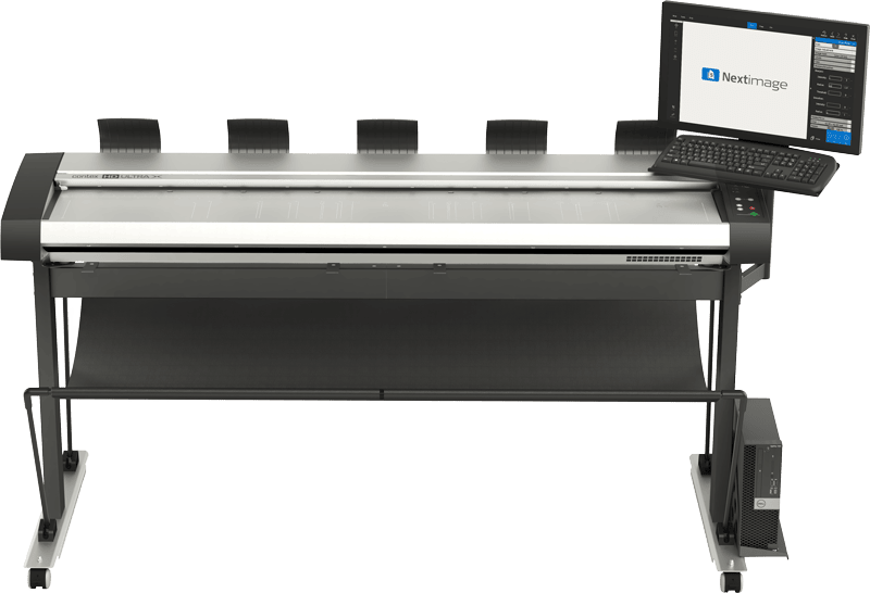 Scanner CCD graphique grand format, ultra rapide, haute résolution et large gamut de couleur, jusqu’à 1,5 cm épaisseur média, compatible avec toutes les marques d’imprimantes, logiciel performant et intuitif