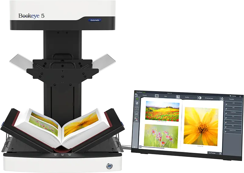 Un scanner de livre A3+ compact, très facile d'utilisation et particulièrement abordable pour une résolution haute définition. Le modèle de base pour une utilisation régulière livres et documents. Positionnement des documents en V  idéale pour les documents fragiles ou à plat pour une plus grande surface de numérisation.